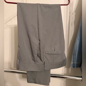 Haggar Gray Cool Right Performance Flex Slim Fit Pants